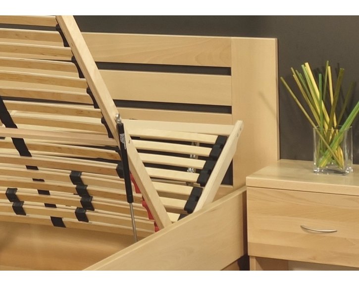 Zvýšená postel s úložným prostorem Rita, 90x200, 80x200, masiv buk