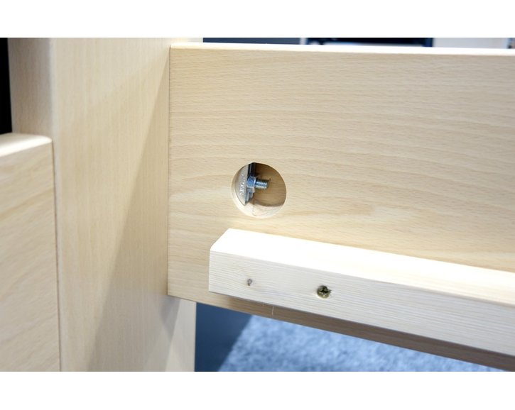 Zvýšená postel s úložným prostorem Rita, 90x200, 80x200, masiv buk