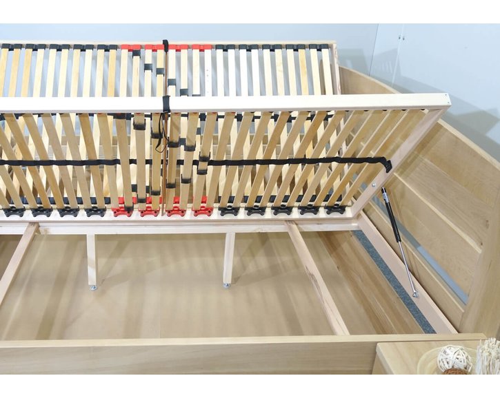 Postel dvoulůžko s úložným prostorem Justina, masiv dub