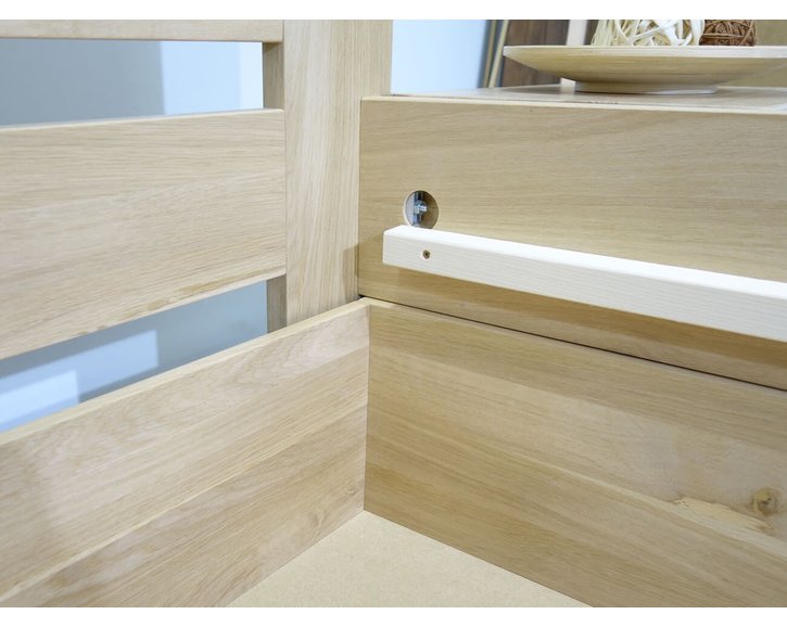 Postel dvoulůžko s úložným prostorem Justina, masiv dub