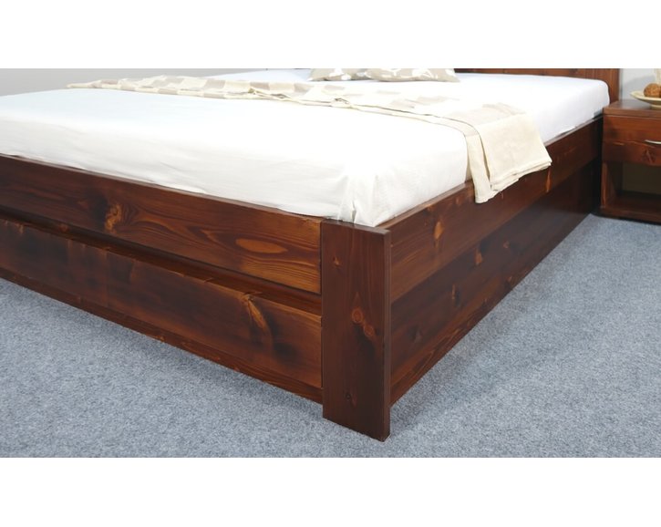 Postel s úložným prostorem Jirka, 160x200, 180x200, masiv smrk Postel s úložným prostorem Jirka, 160x200, 180x200, masiv smrk