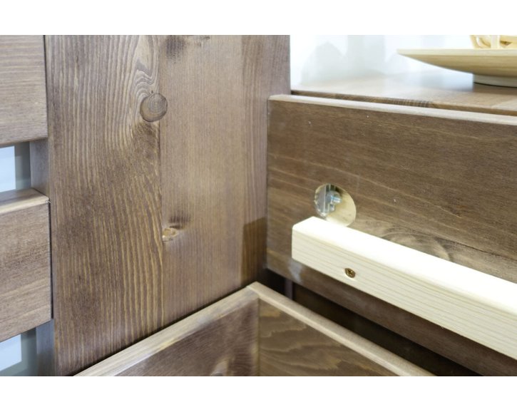 Zvýšená postel s úložným prostorem ROSA, masiv smrk, 140x200