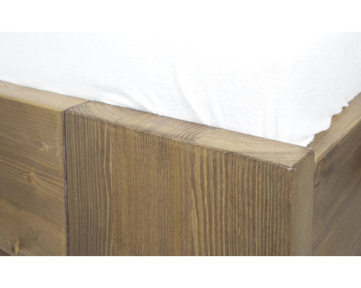 Zvýšená postel z masivu ROSA, masiv smrk, 120x200