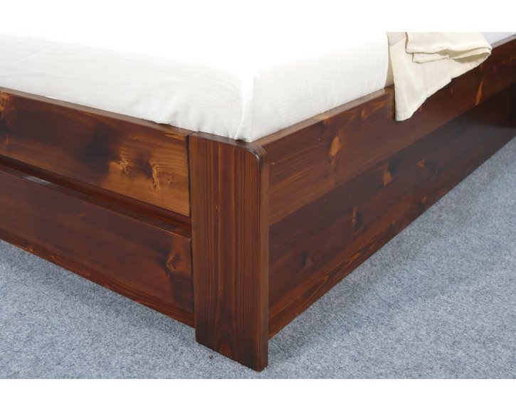 Postel z masivu s úložným prostorem Justina, 90x200, masiv smrk Postel z masivu s úložným prostorem Justina, 90x200, masiv smrk