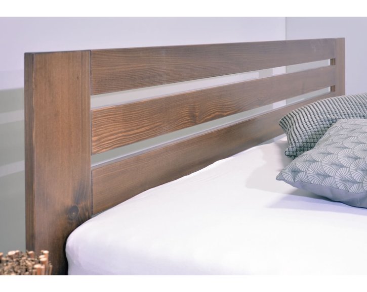 Zvýšená postel dvoulůžko s úložným prostorem RITA, masiv smrk