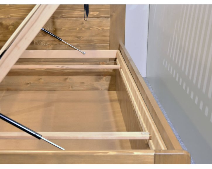 Postel s úložným prostorem Mark, 120x200, masiv smrk Postel s úložným prostorem Mark, 120x200, masiv smrk