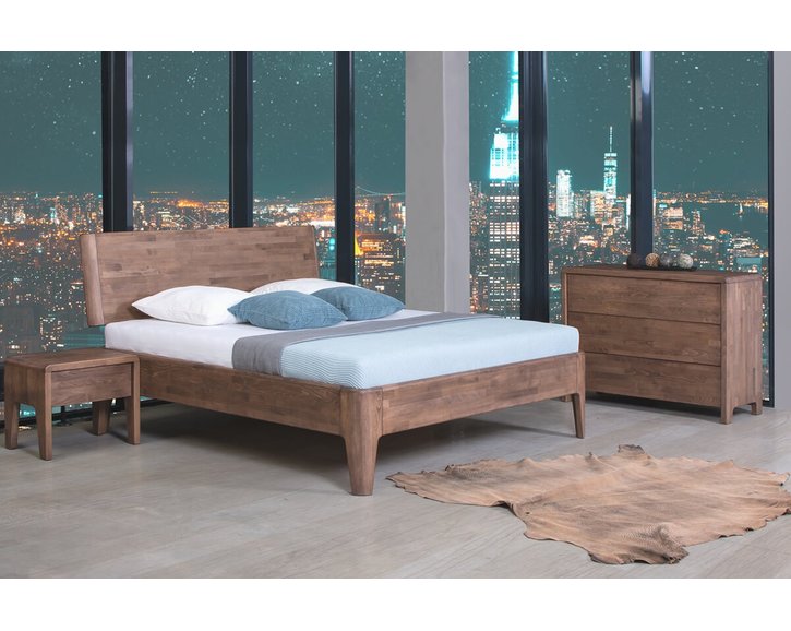 Manželská postel z masivu Fantazie F303, masiv buk