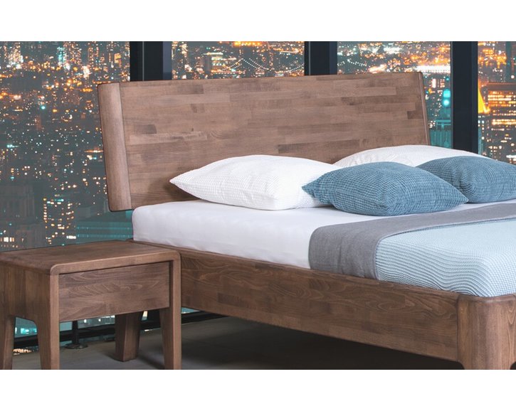 Manželská postel z masivu Fantazie F303, masiv buk