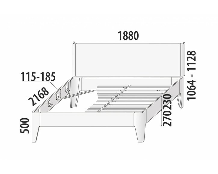 Manželská postel z masivu Fantazie F303, masiv buk