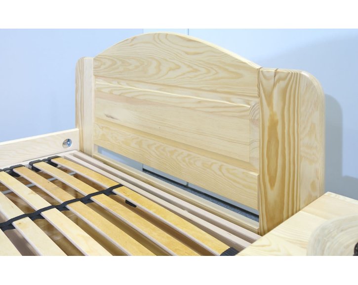 Postel jednolůžko s úložným prostorem LADA, masiv borovice