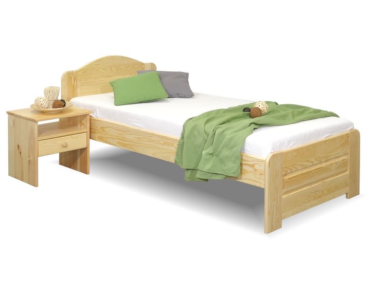 Postel jednolůžko LADA, 90x220cm, masiv borovice