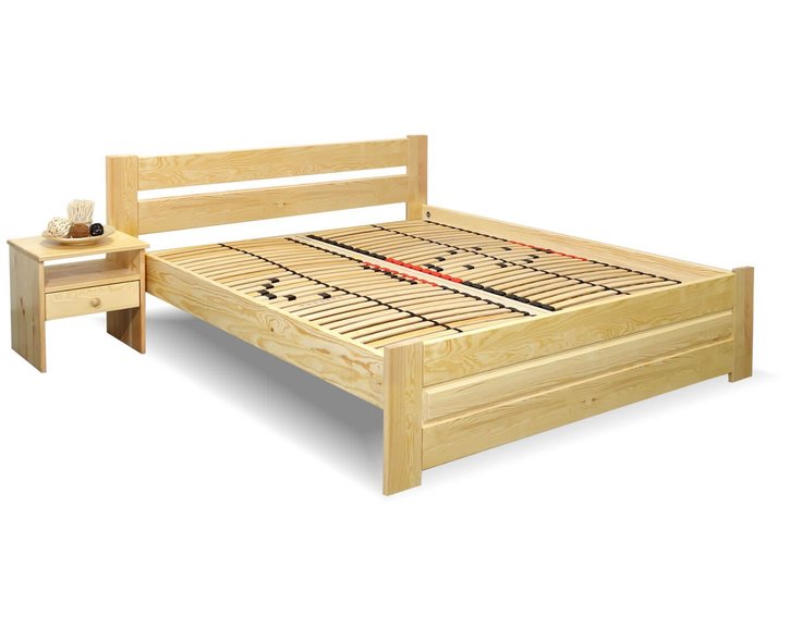 Dřevěná postel dvoulůžko Hanka, masiv borovice Dřevěná postel dvoulůžko Hanka, masiv borovice