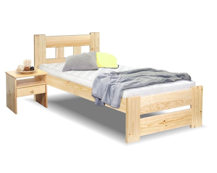 Postel jednolůžko Barča, 90x200cm, masiv borovice Postel jednolůžko Barča, 90x200cm, masiv borovice