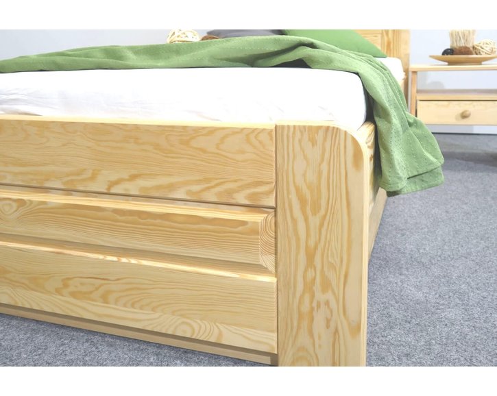 Postel jednolůžko s úložným prostorem LADA, masiv borovice Postel jednolůžko s úložným prostorem LADA, masiv borovice