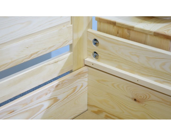 Postel jednolůžko s úložným prostorem LADA, masiv borovice Postel jednolůžko s úložným prostorem LADA, masiv borovice