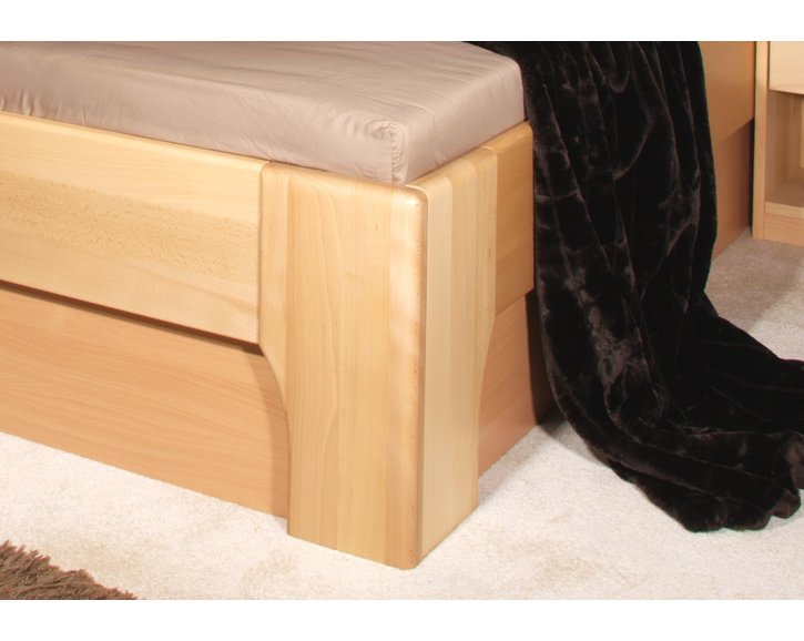 Manželská postel s úložným prostorem OLYMPIA 1. senior 160x200, 180x200, masiv buk