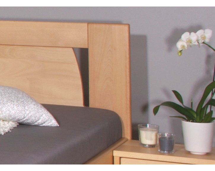 Manželská postel s úložným prostorem OLYMPIA 1. senior 160x200, 180x200, masiv buk