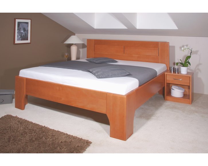 Manželská postel z masivu OLYMPIA 3. senior 160x200, 180x200, masiv buk, třešeň