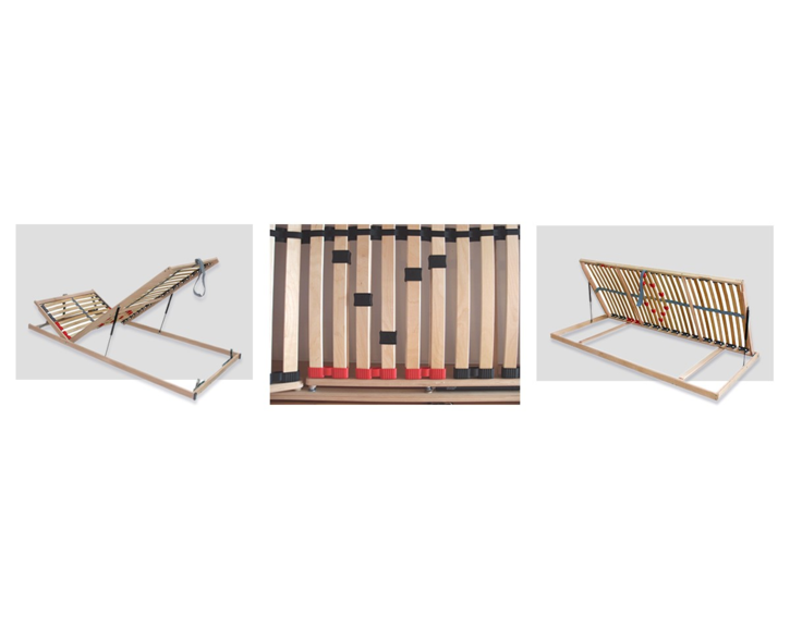 Zvýšená postel s úložným prostorem EVITA 4, 160x200, 180x200, masiv buk