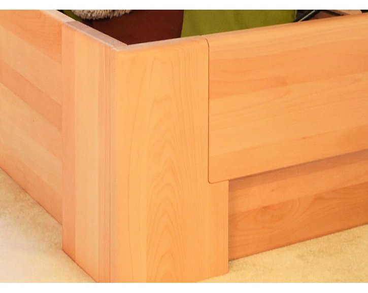 Manželská postel s úložným prostorem MANHATTAN 1. senior, masiv buk