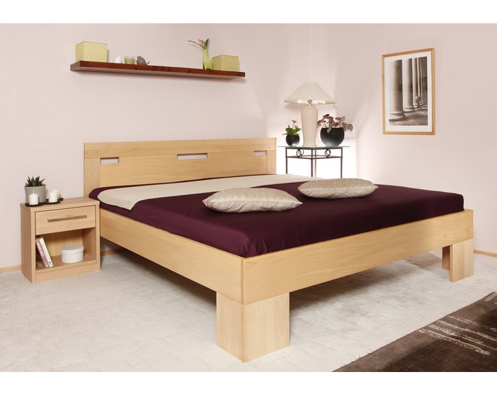 Manželská postel s úložným prostorem VAREZZA 6A 160x200, 180x200, masiv buk
