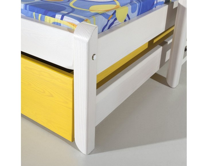 Dětská postel s přistýlkou a úložným prostorem NATY1, masiv borovice Dětská postel s přistýlkou a úložným prostorem NATY1, masiv borovice