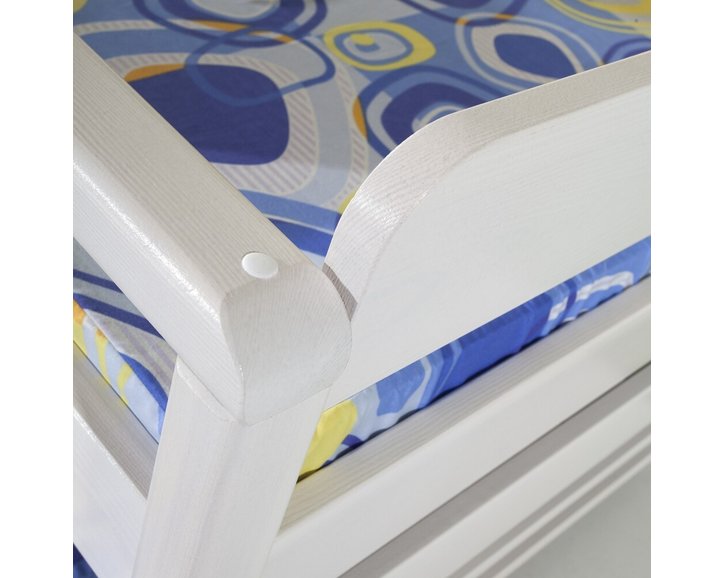 Dětská postel s přistýlkou a úložným prostorem NATY1, masiv borovice Dětská postel s přistýlkou a úložným prostorem NATY1, masiv borovice