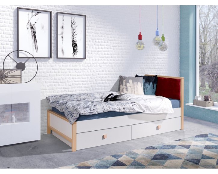 Dětská postel Zora, s úložným prostorem, masiv buk/lamino Dětská postel Zora, s úložným prostorem, masiv buk/lamino