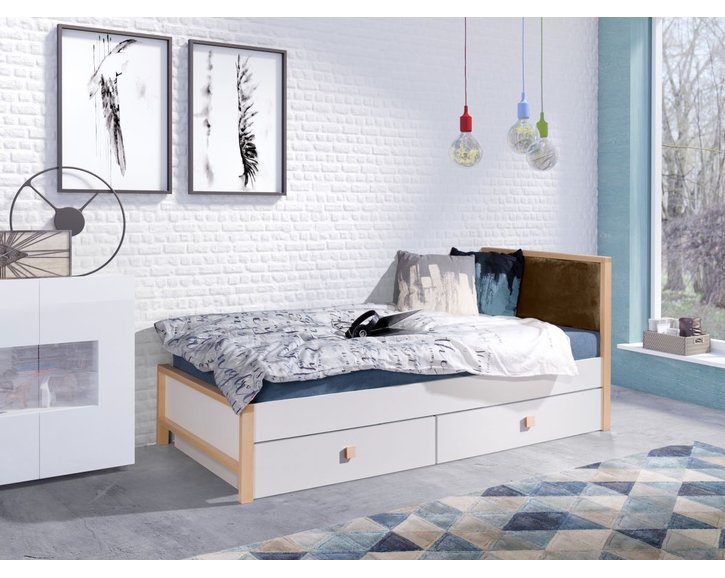 Dětská postel Zora, s úložným prostorem, masiv buk/lamino Dětská postel Zora, s úložným prostorem, masiv buk/lamino