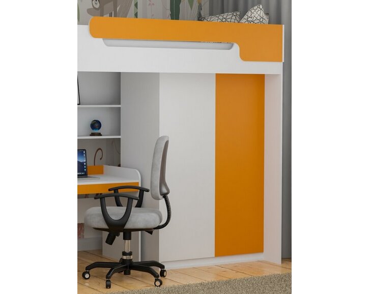 Dvoudvéřová celošatní skříň Dori, lamino oranžová Dvoudvéřová celošatní skříň Dori, lamino oranžová