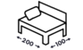 Postele s bočním čelem 100x200