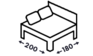 Postele s bočním čelem 180x200