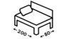 Postele s bočním čelem 80x200